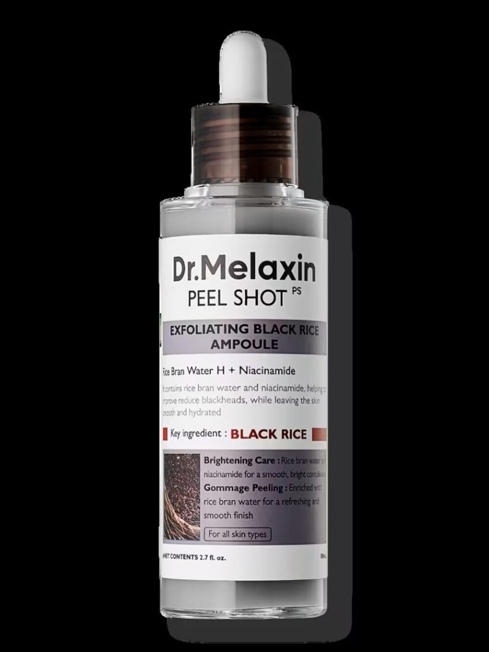 Dr.Melaxin Peel Shot PS Superficial Peel Black Rice Exfoliating Ampoule 2.7